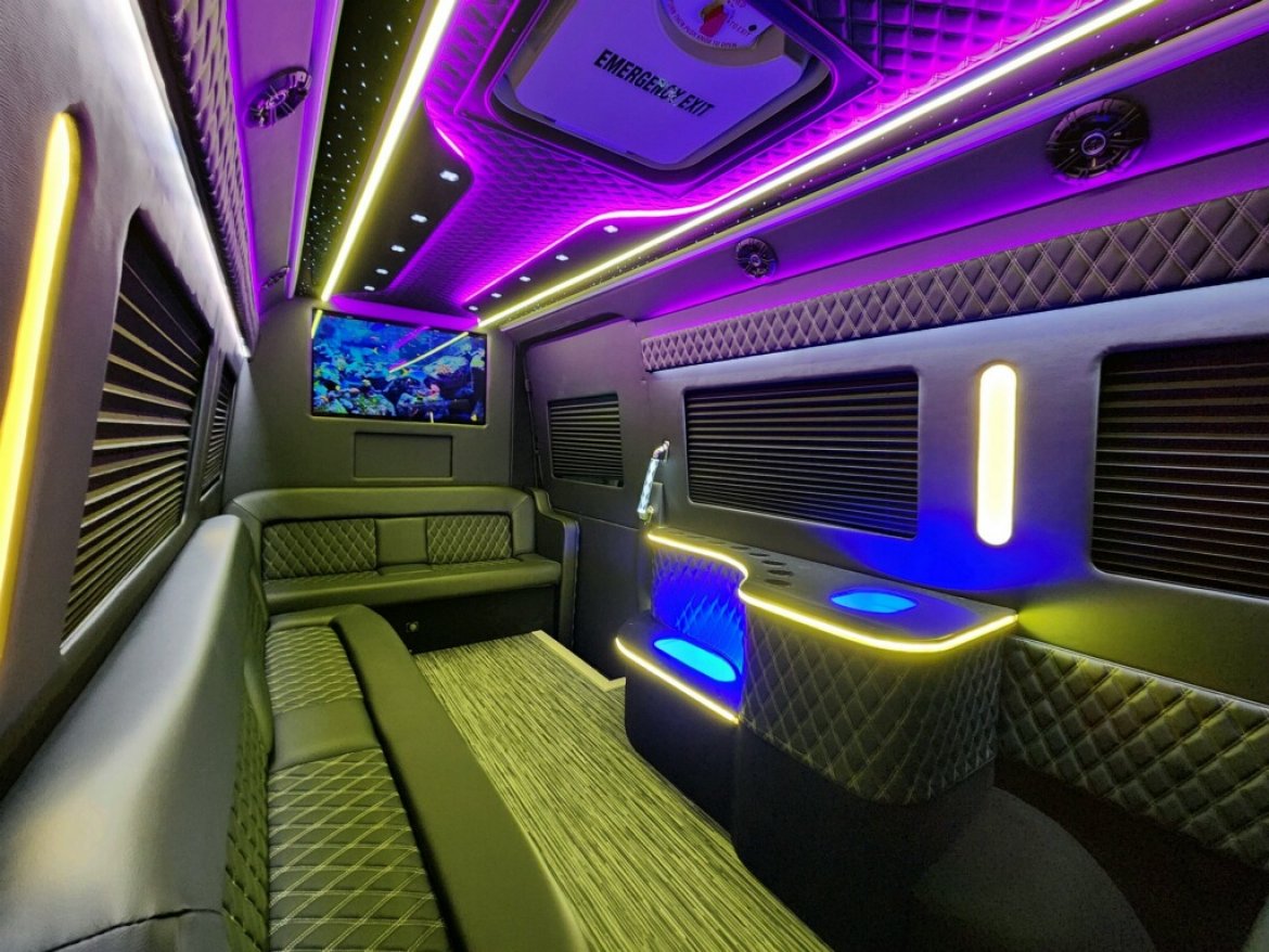 New 2022 Mercedes-Benz Three Bench Limo Style Sprinter