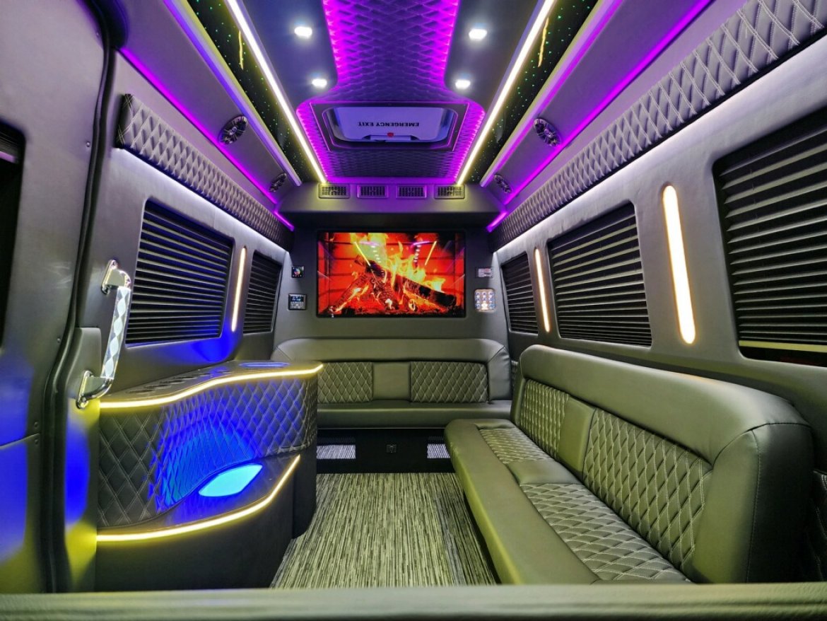 New 2022 Mercedes-Benz Three Bench Limo Style Sprinter